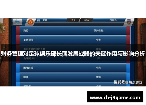 财务管理对足球俱乐部长期发展战略的关键作用与影响分析